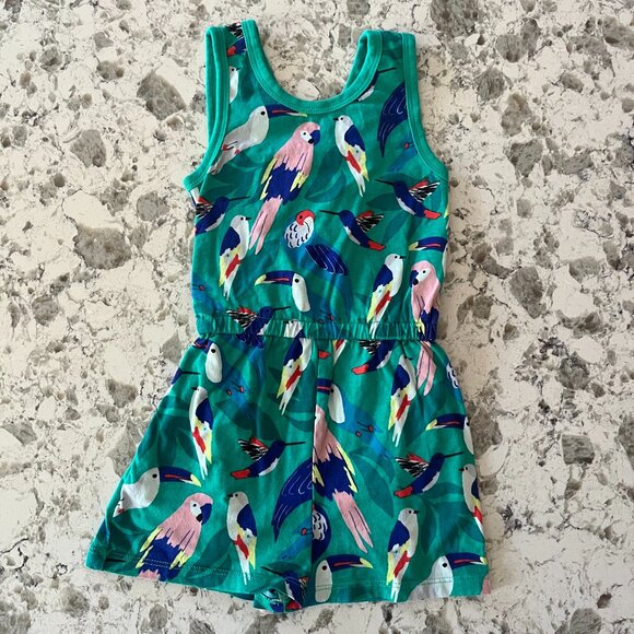 Tea Collection tropical bird romper sz 5 - Picture 1 of 5